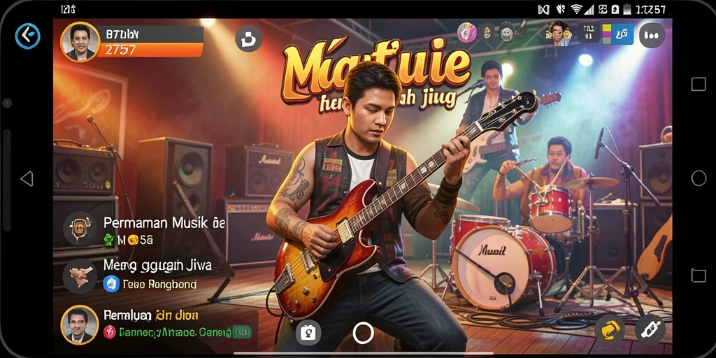 Tampilan permainan Musik yang menonjol dan interaktif di 2757.