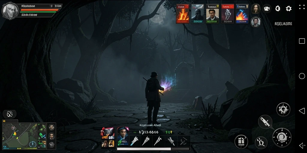 Gameplay menegangkan di dunia kegelapan penuh horor.