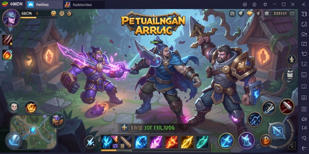 Tangkapan layar menampilkan pertarungan seru dalam game ARPG.