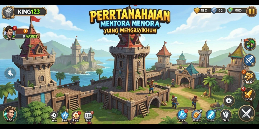 Gameplay Tower Defense yang seru dan menantang di KING123.