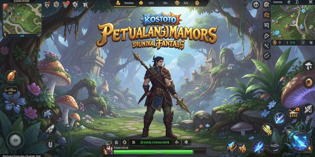 Screenshot KOSTOTO menampilkan aksi pertempuran epik dalam dunia MMORPG.