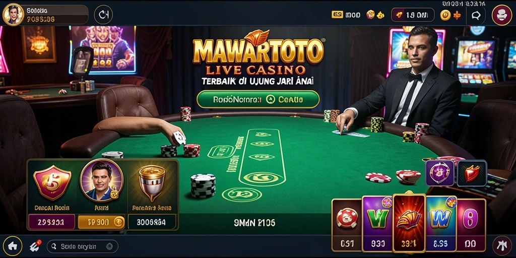 Tampilan gameplay menarik dari aplikasi Live Casino MAWARTOTO.