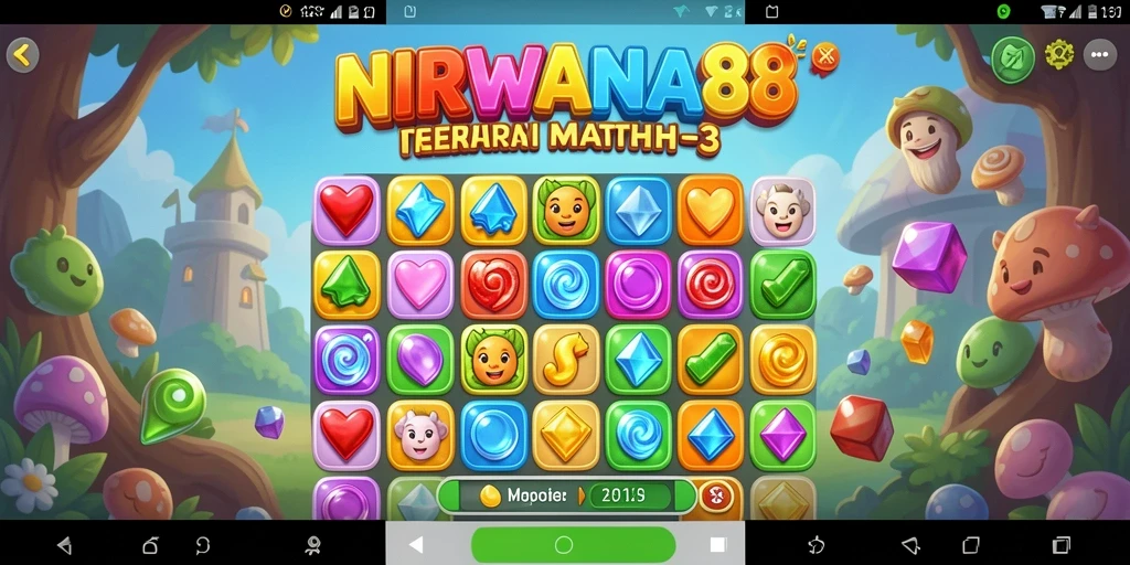 Tampilan menarik gameplay NIRWANA88 saat mencocokkan tiga elemen.