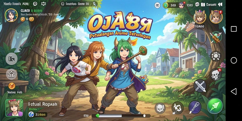 Tampilan gameplay OJA89 yang penuh warna dan dinamis.