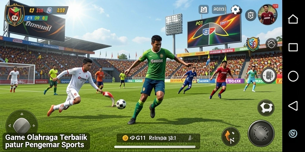 Tampilan gameplay seru dalam PG11 yang menampilkan aksi olahraga mendebarkan.