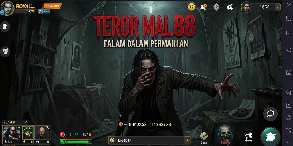 Screenshot utama ROYAL88 menampilkan suasana gameplay yang mencekam.