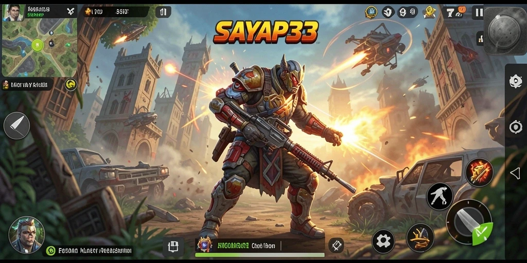 Screenshot gameplay SAYAP33 menunjukkan aksi mendebarkan dalam pertempuran.
