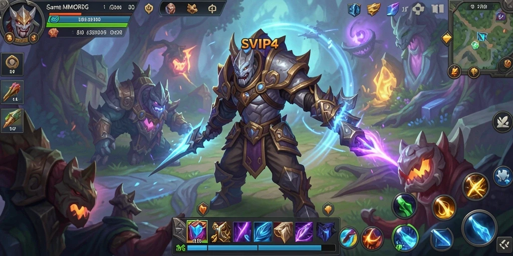 Screenshot gameplay SVIP4 menampilkan aksi pertarungan yang seru.