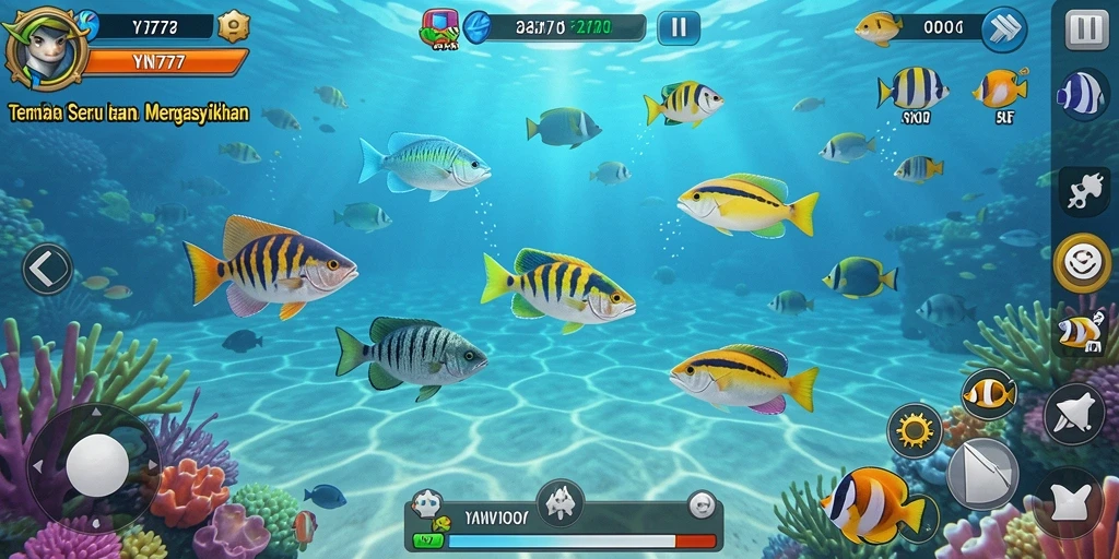 Screenshot gameplay YN777 menampilkan aksi tembak ikan yang seru.
