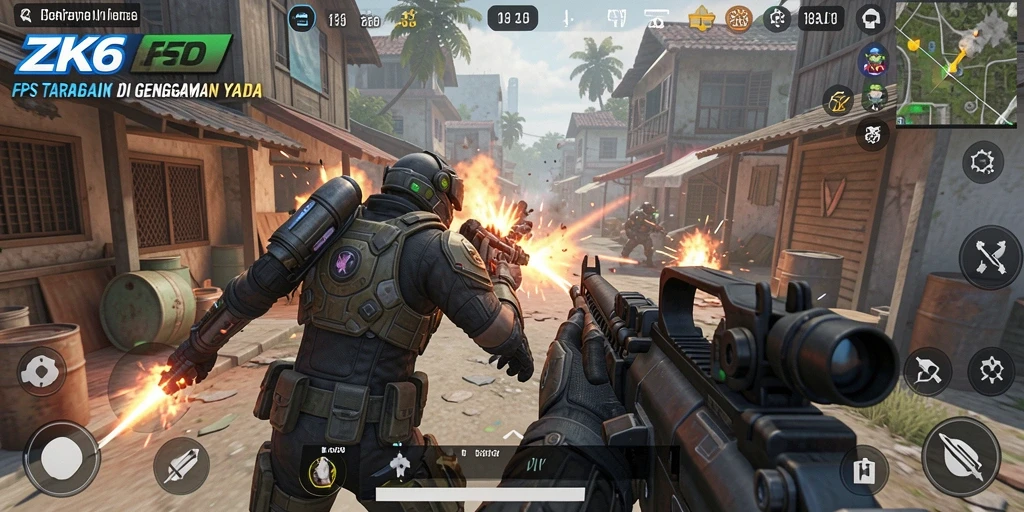 Tampilan gameplay seru dan mendebarkan dalam ZK6.